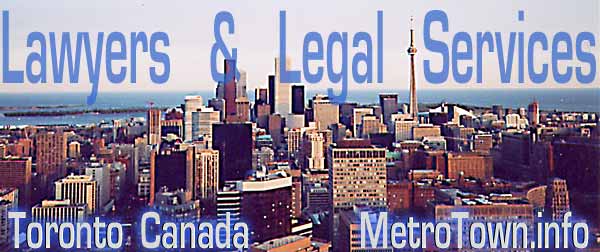 Toronto downtown skyline with Lake Ontario in background - lawyers offices - CLICK TO TORONTO GENERAL INFORMATION