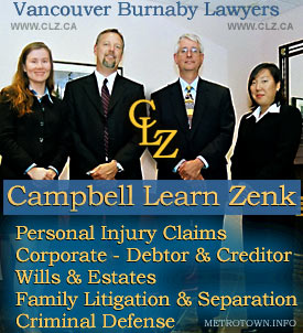 Photo of Pauline Anthoine, Gordon Zenk, Colin Campbell ... part of the team of team of lawyers of this Vancouver law practice 