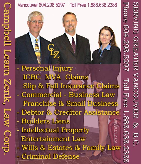 Campbell Learn Zenk, law firm with over 36 years of experience serving Vancouver Clients legal needs from their Burnaby Offices