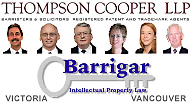 Thompson Cooper, barristers & solicitors, registered patents agents and trademark agents  iwith main office in Victoria and 2nd office in downtown Vancouver photo of 5 lawyers and one science consultant