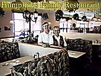 Humphries Family Restaurant in Victoria-West  - traditional western style breakfasts, lunch and dinner menu - CLICK FOR BLOW UP of Dining room and owners Dave and Marilyn