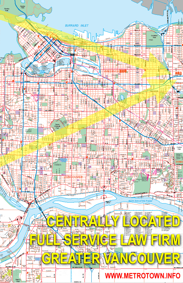 City Map of Vancouver, British Columbia, Canada vancouver city maps