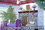 Dining room - note large stone work on right