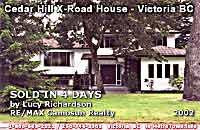 CLICK TO SEE - Victoria, split-level house , Cedar Hill x-rd area - sample of SOLD -  Victoria real estate listing