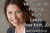 Rose Keith, JD top personal injury ICBC settlements, employment lawyer in downtown Vancouver - click to website