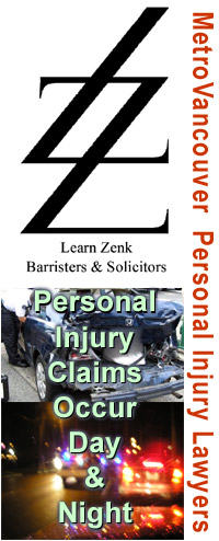 Learn Zenk, Lawyers for  ICBC  personal injury disputes - photos of car  damaged from accidents and police car checks 