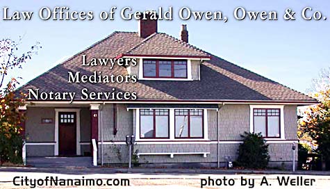 Nanaimo lawyers, mediation services / mediators and notary services - offices of Gerald Owen