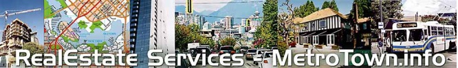 Photo collage of buildings-condos under construction, maps of downtown Vancouver, luxury estates for sale & bus transit hub  at UBC - CLICK TO CITY OF VANCOUVER SERVICES DIRECTORY