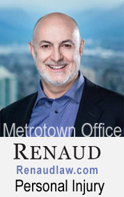 photo of   Don Renauld  lawyer for serious injury -    offices in MetroTower in Metrotown mall in Burnaby, experienced in  medical malpractice/negligence e.g. birth defects  and crebral palsy, also handle serious person injury claims  and ICBC disputes